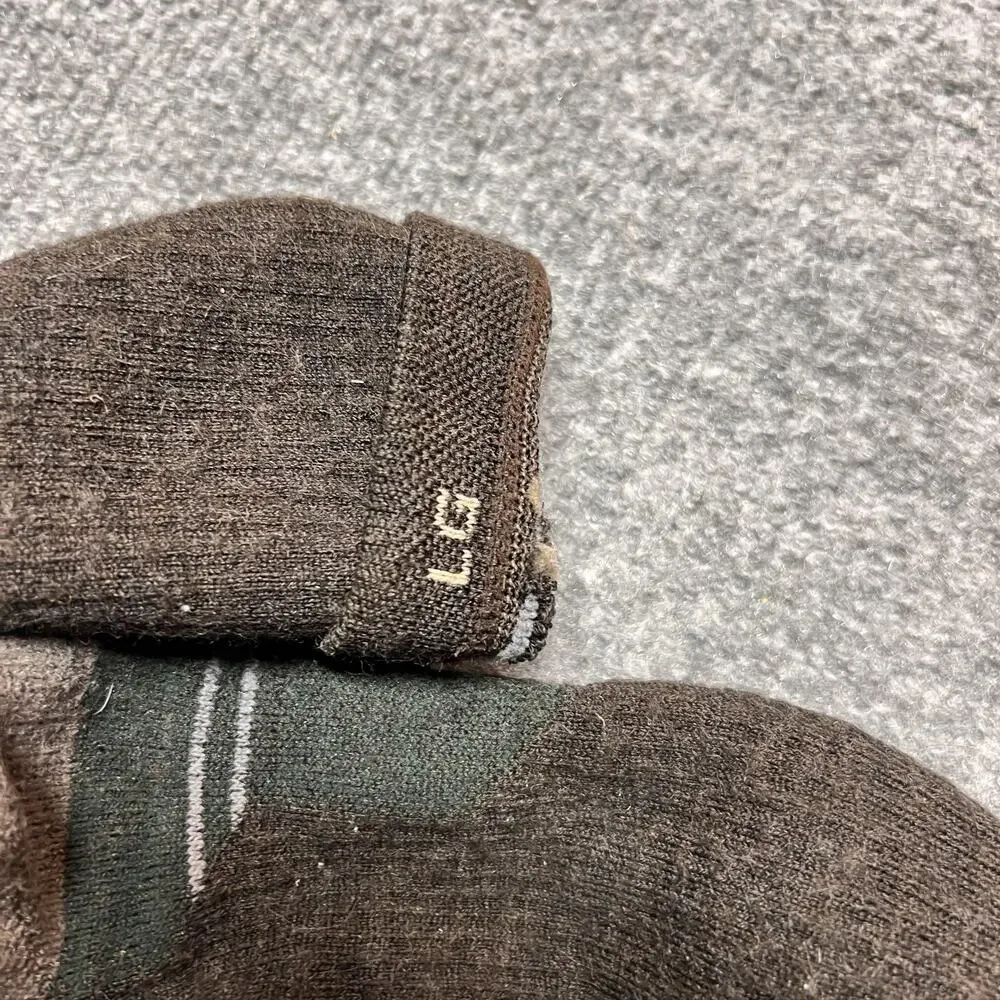 Smartwool Socks Mens Large Brown Hike Mid Calf Wool Hiking Outdoor Warm
